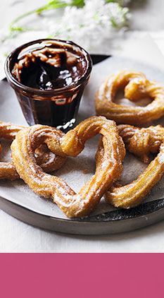 View Churros with hot chocolate dip recipe