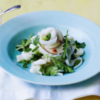 Crab and apple salad with rice noodles