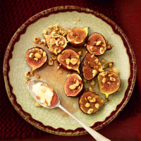 Honey-roast figs and hazelnuts