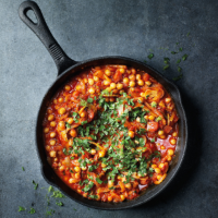 Harissa, chick pea & tomato stew