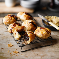mincemeat Eccles cakes with rum mandarin butter