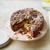 Raspberry and lemon crumble cake 