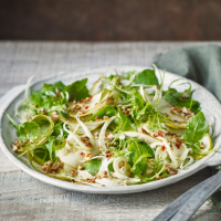 Shaved pear and fennel salad