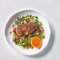 Spiced chicken with cherry couscous