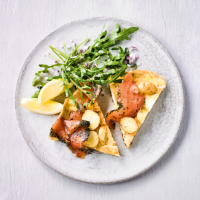 Scandi-style salmon & new potato omelette