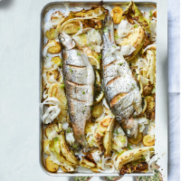 Trout with pointed cabbage and fennel