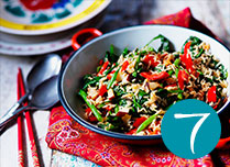 Red pepper and coconut stir-fried rice